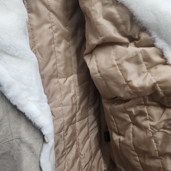 RzR Faux Shearling Leather Coat Large XL - Picture 5 of 13